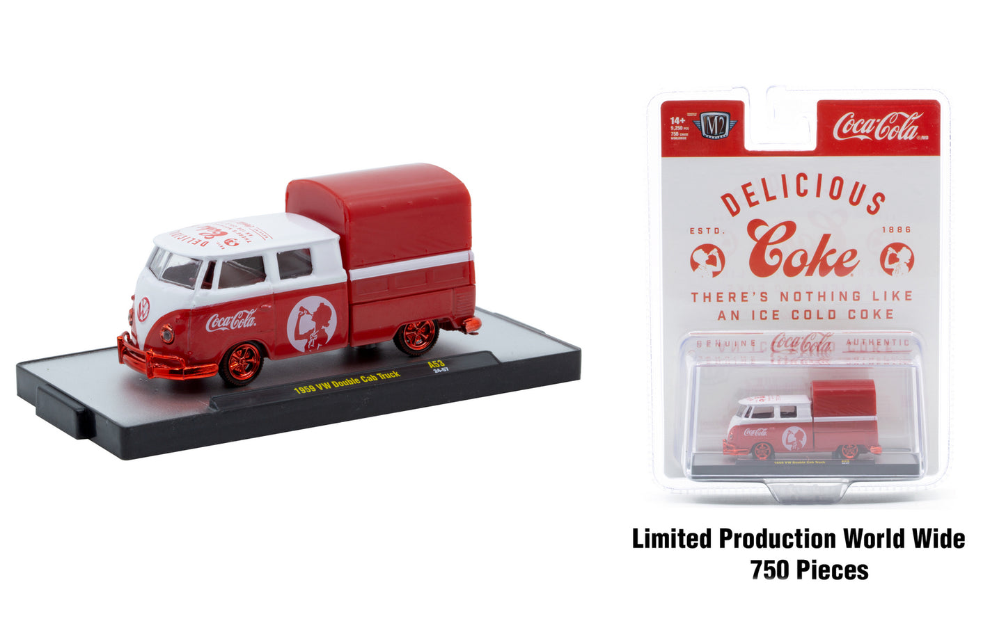 M2Machines 52500-A53 1:64th Scale 1959 VW Double Cab Truck CHASE