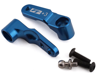 ASC91914 Team Associated RC10B6 Factory Team Aluminum Steering Bellcrank (Blue) (+3mm)