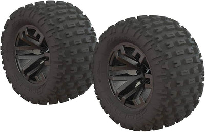 ARA550086 Dboots 'Fortress MT' Tire Set Glued Gun Metal (2)
