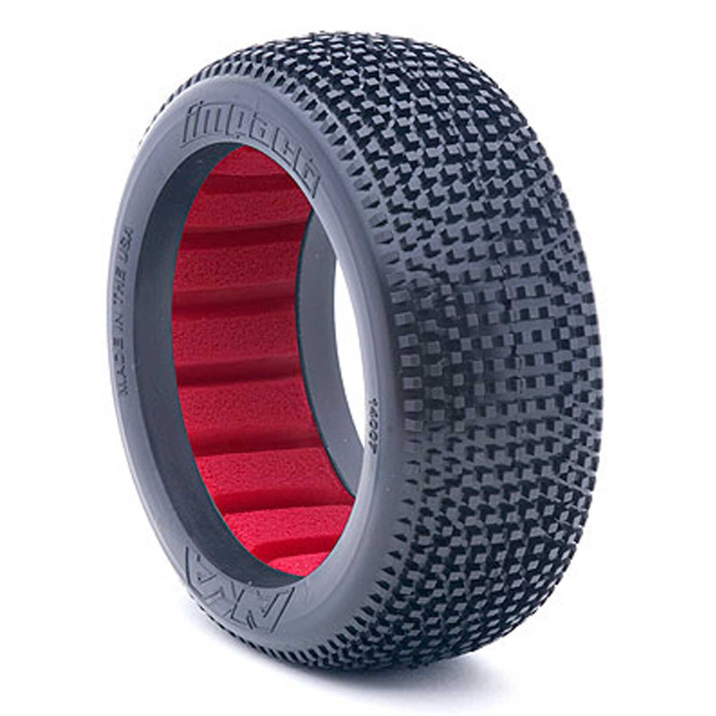 AKA14007XR 1/8 Impact Soft Long Wear Tires, Red Inserts (2): Buggy