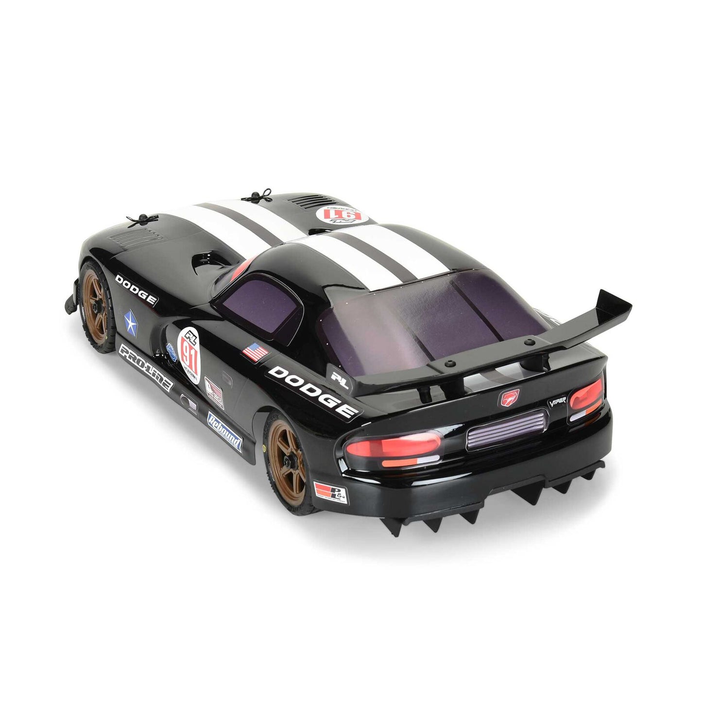 PRO368414 1/12 Pre-Cut 2002 Dodge Viper GTS Black Body: Losi NASCAR