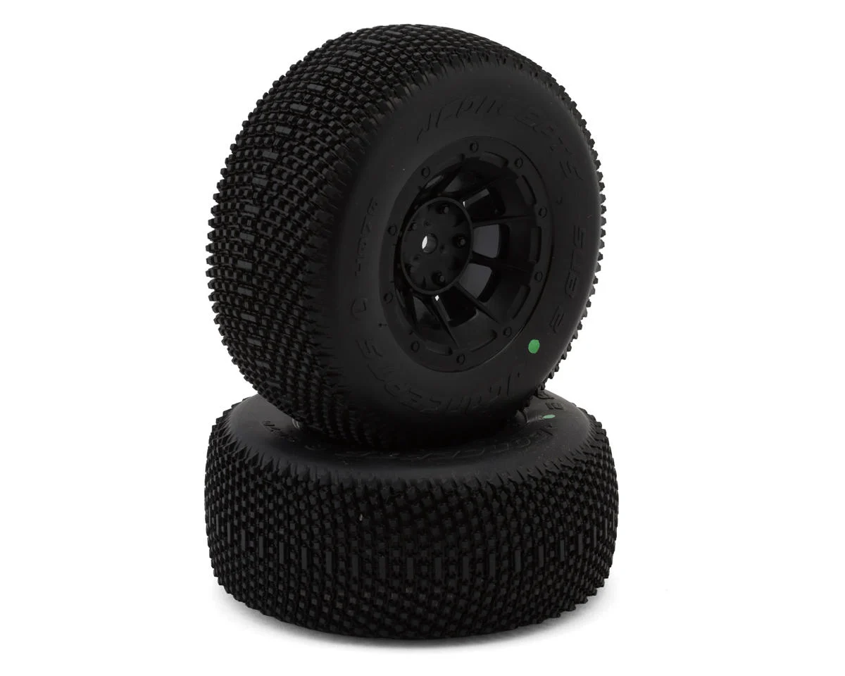 JCO4070-3244 JConcepts Subcultures 2 Pre-Mounted Off-Road Tires (2) (Slash Rear) (Green)