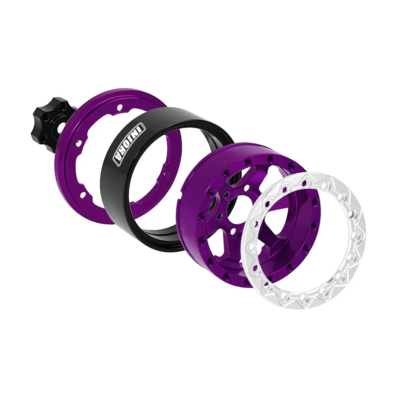 YQW-1313SP INJORA 1.3" Aluminium -5.25mm Offset Wheels for Micro Crawlers (W1313) - PURPLE