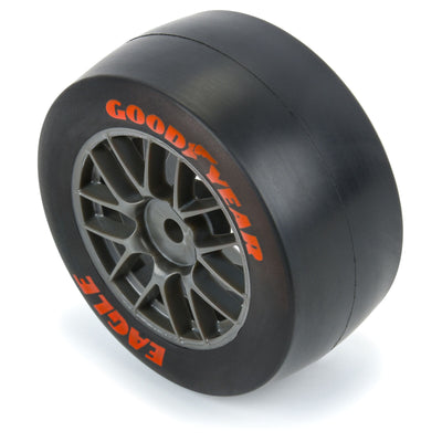 PRO1030410 1/12 Goodyear Eagle Option Tire F/R MTD Gray Wheels (4): Losi NASCAR