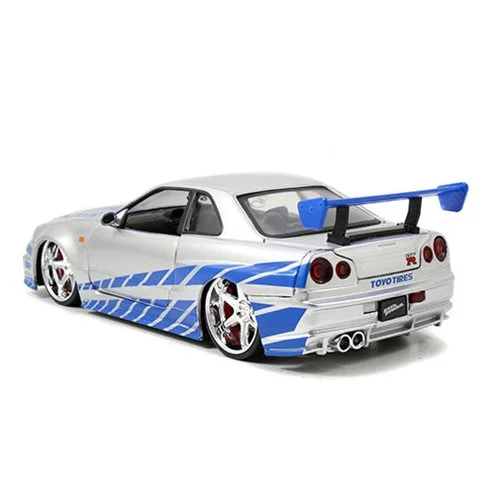 MJ97184 JD 1:32 F&F Brian's Nissan 2002 Skyline GT-R R34 SIL
