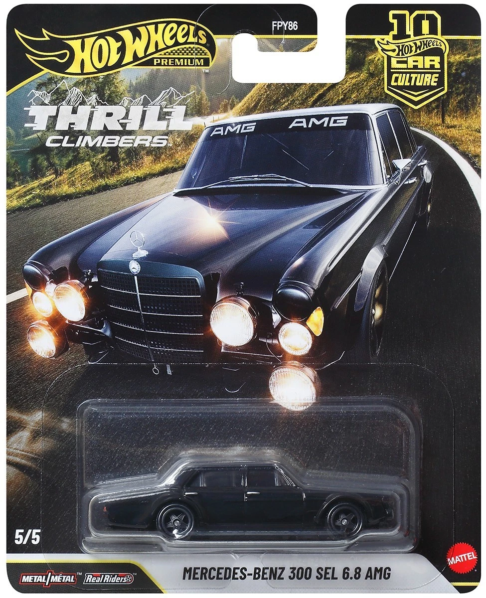 HWJKF20 Hot Wheels Premium Car Culture Thrill Climbers Mercedes-Benz 300 SEL 6.8 AMG