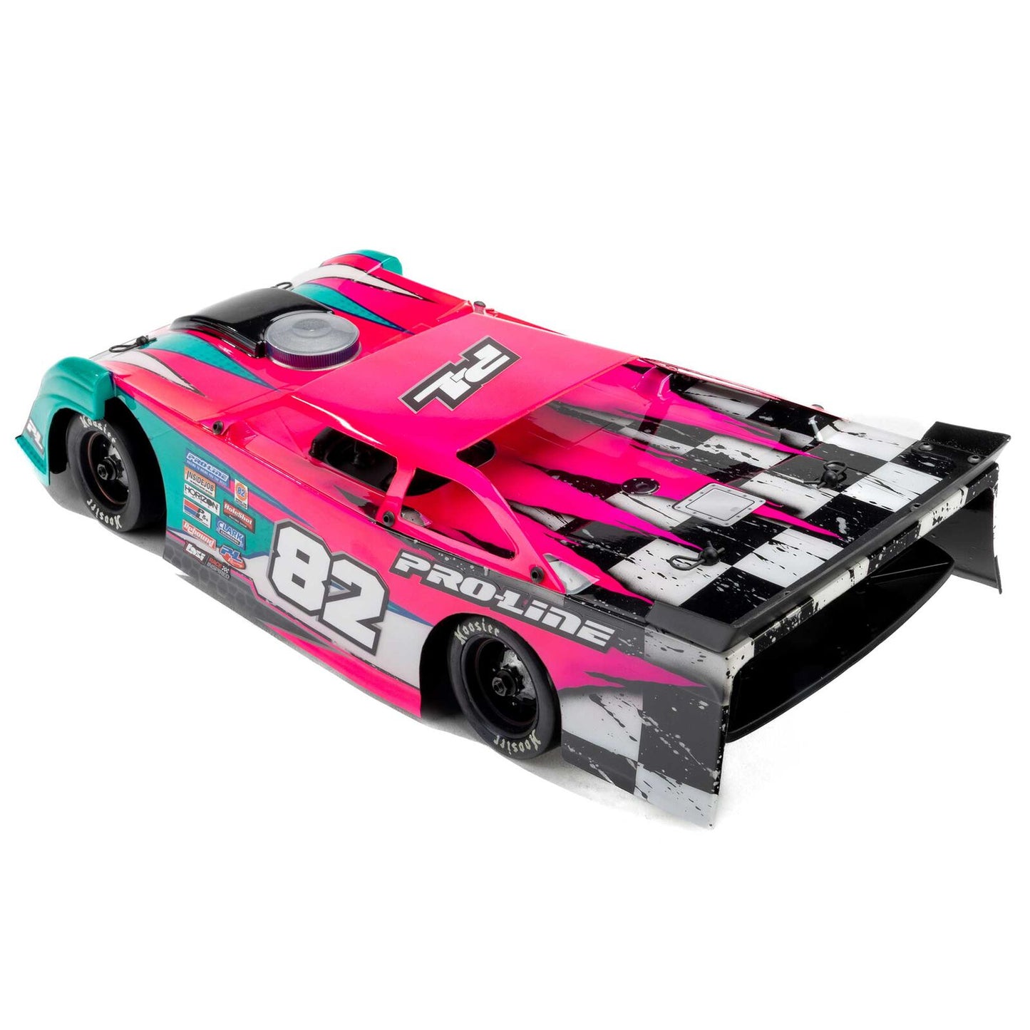 PRO373717 Pro-Line Racing 1/12 Pre-Cut Dirt Late Model Tombstone Hi-Performance Clear Body: Losi GROM ALM and NASCAR