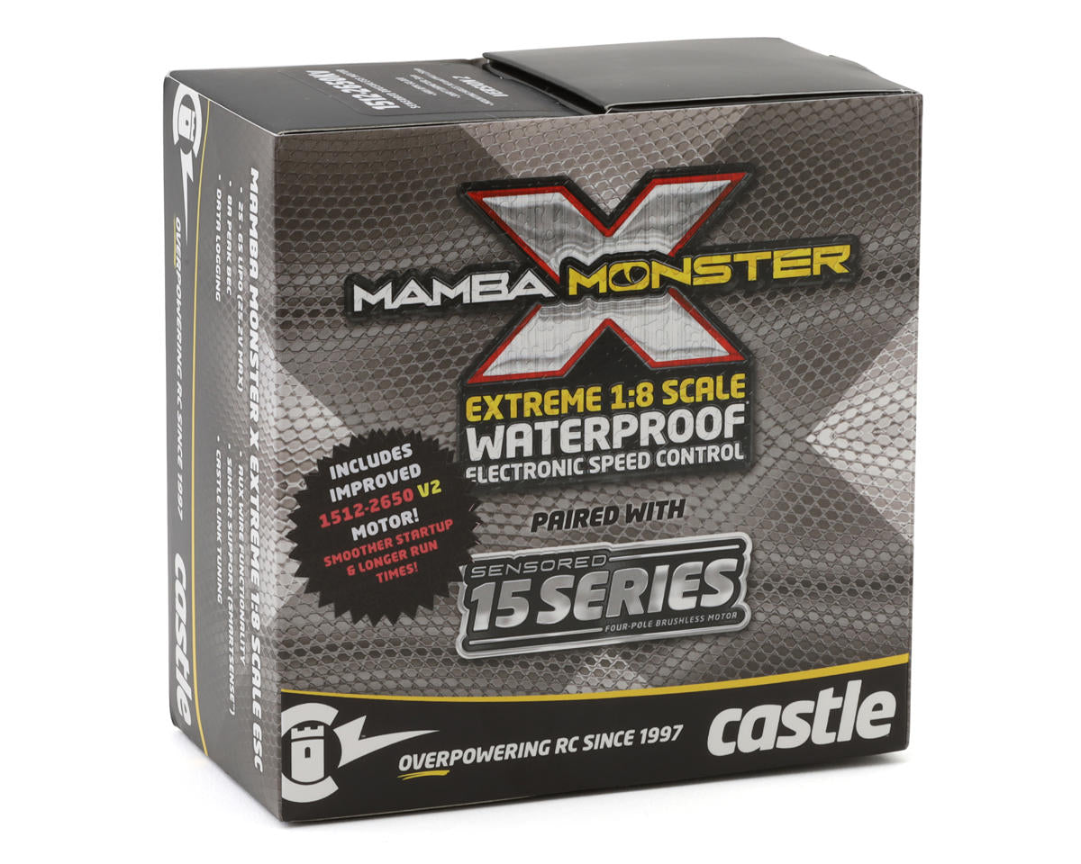 CSE010-0145-07 MONSTER X 25.2V ESC, 8A PEAK BEC W / 1512-2650KV V2 SENSORED MOTOR
