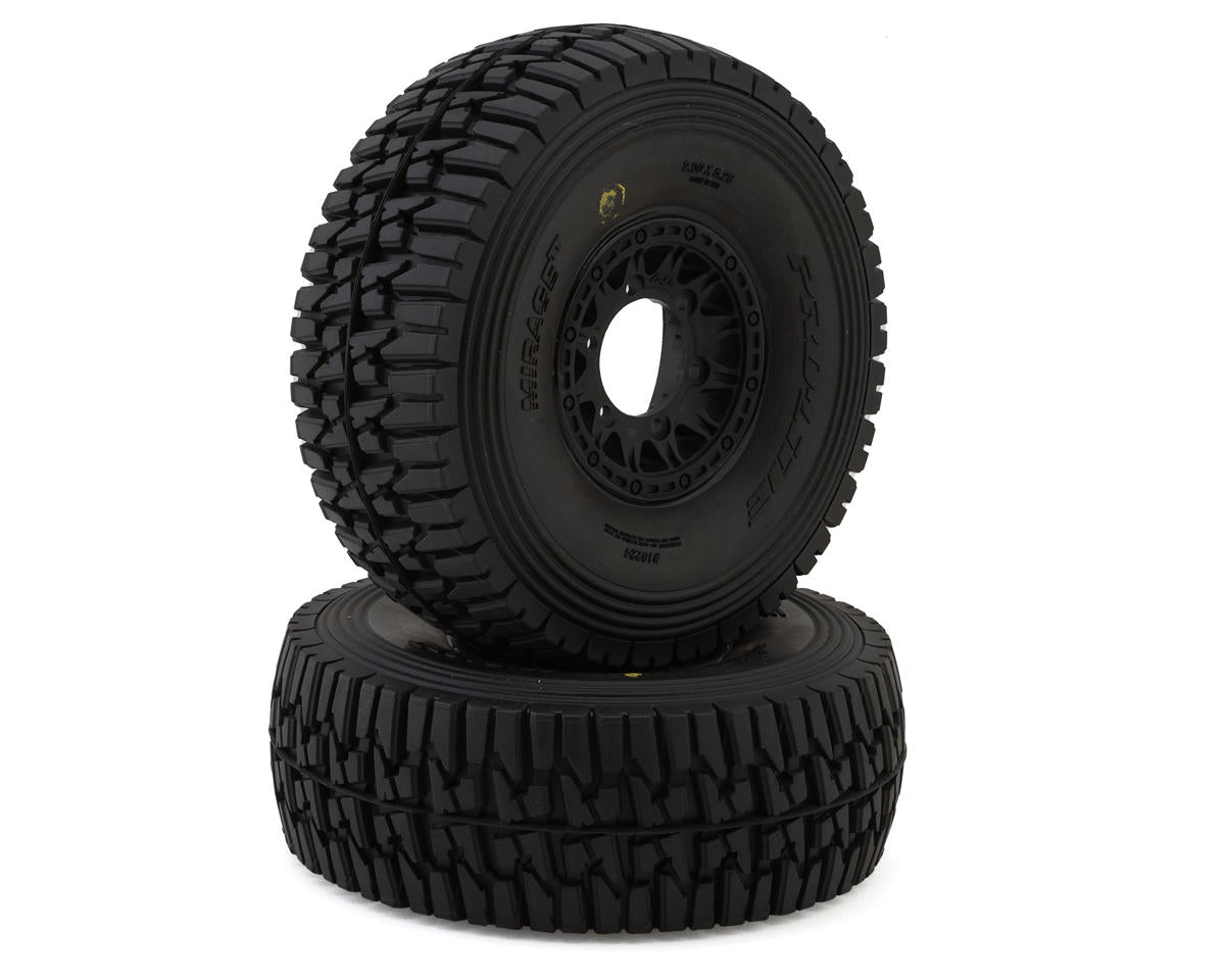 PRO1022410 Mirage TT BELTED F/R Tires MTD 17mm Blk Raid (2) M6S UDR