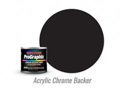 5044 Black Acrylic Chrome Backer