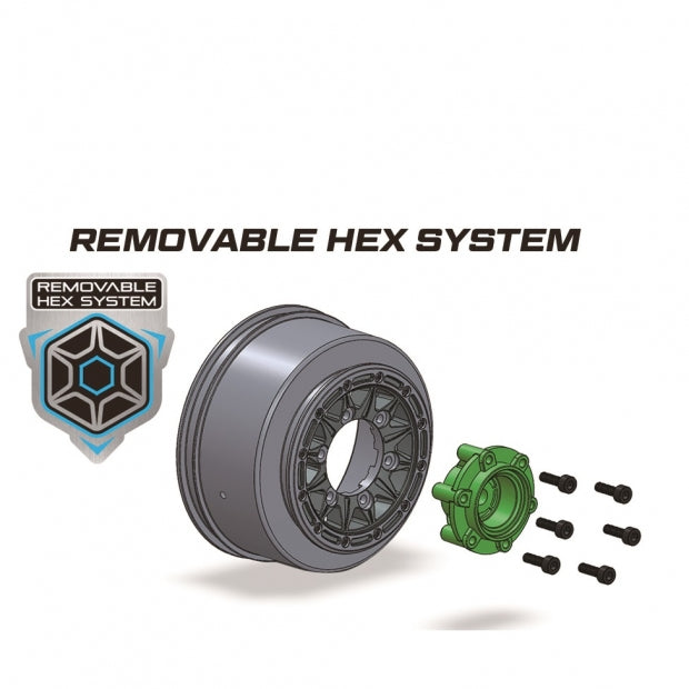 L-T3146SB Louise R/C - SC-Groove 1/10 Short Course Tires, Soft, 12, 14 & 17mm Removable Hex on Black Rim (2)