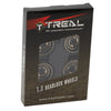 X004IO8O85 Treal Hobby Type D 1.0" Brass Beadlock Crawler Wheels (Black/Gold) (40g ea) (4)