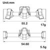 MEUS Racing SCX30 Axle Housing with Diff Covers and Steering Knuckles (Black)