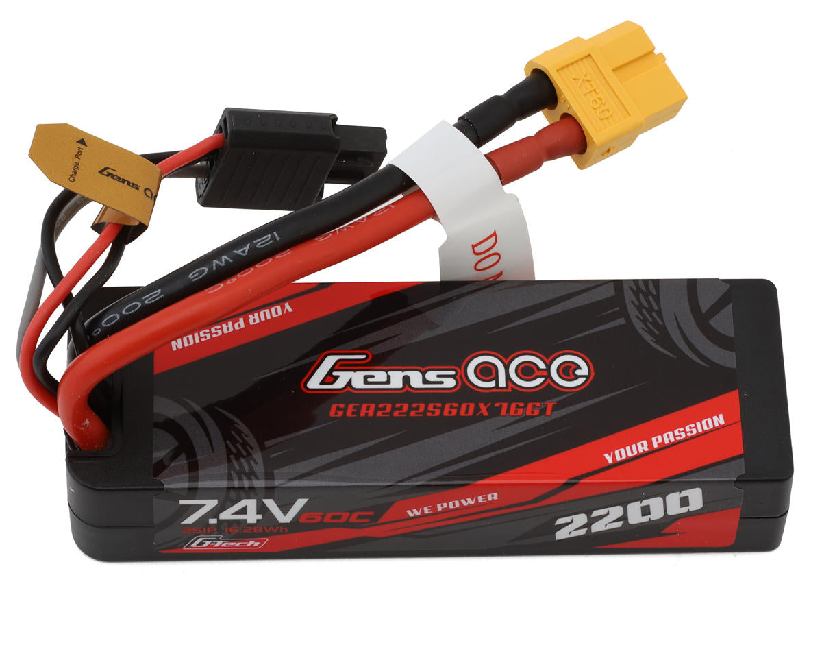 GEA222S60X76GT 2S 60C G-Tech Hardcase LiPo Battery Pack (7.4V/2200mAh) w/XT60 Connector