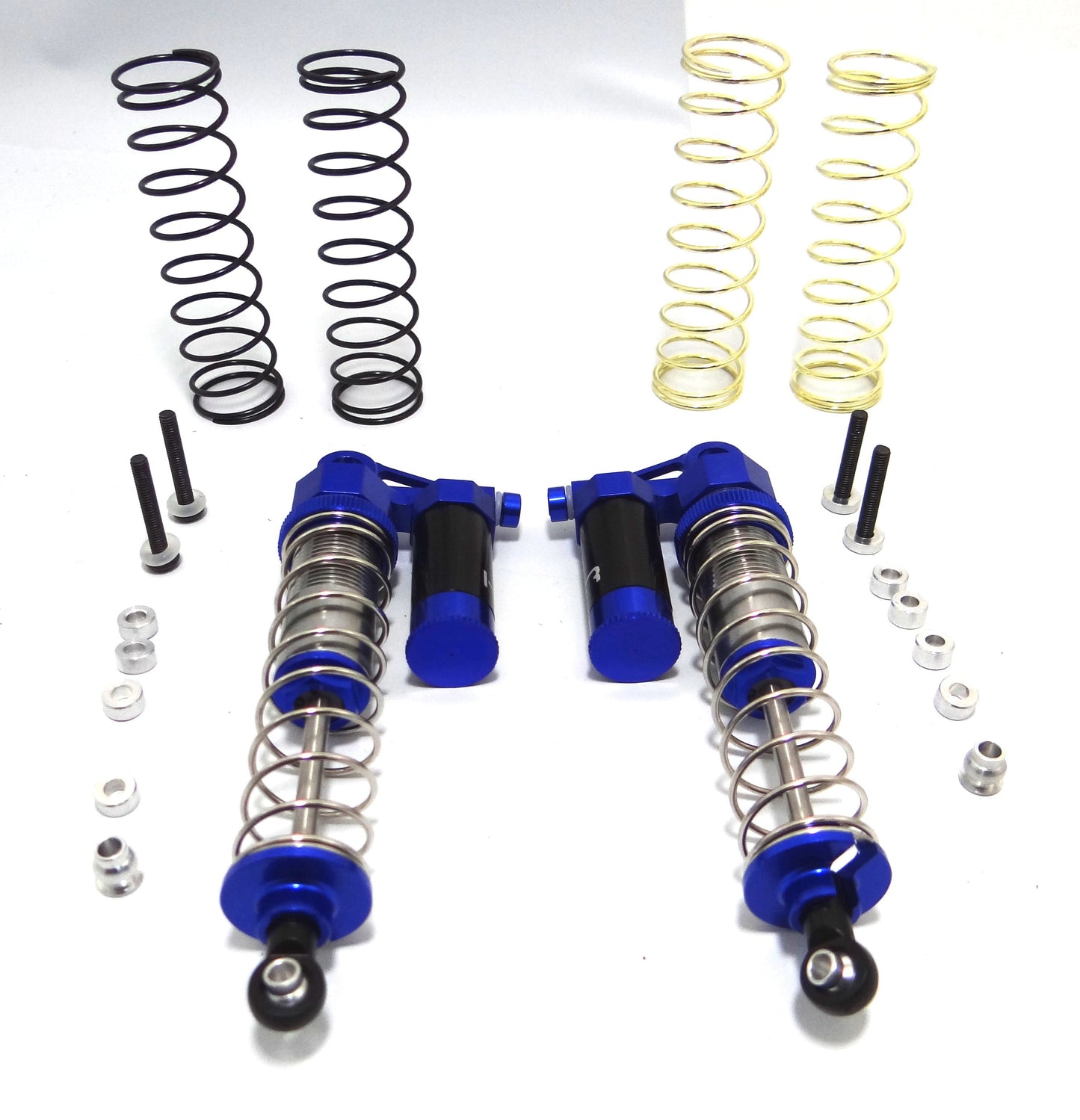 HRTD100AR06 - Adjustable Aluminum Piggyback Shocks 100mm (Blue)