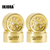 W7007BR-19 INJORA 0.7" D19 Brass Beadlock Wheels for 1/30 SCX30 (W7007)