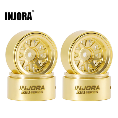 W7007BR-19 INJORA 0.7" D19 Brass Beadlock Wheels for 1/30 SCX30 (W7007)