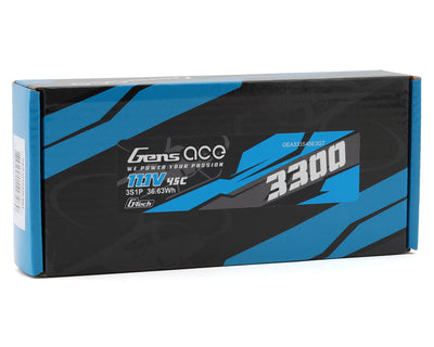 GEA333S45E3GT Gens Ace G-Tech Smart 3S LiPo Battery 45C (11.1V/3300mAh) w/EC3 Connector