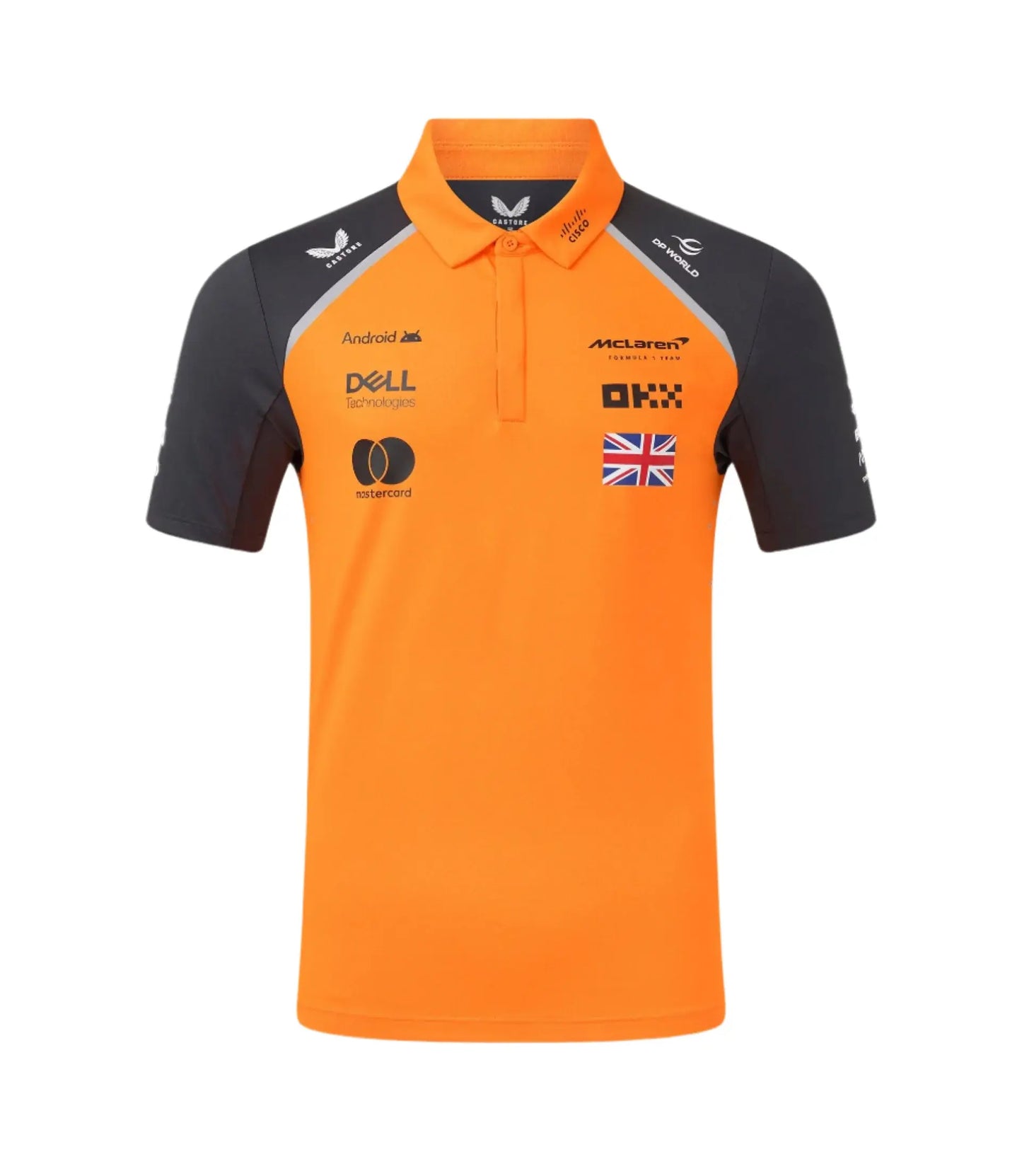 TM9913-088 McLaren F1 Men's 2025 Lando Norris Team Drivers Polo - Papaya