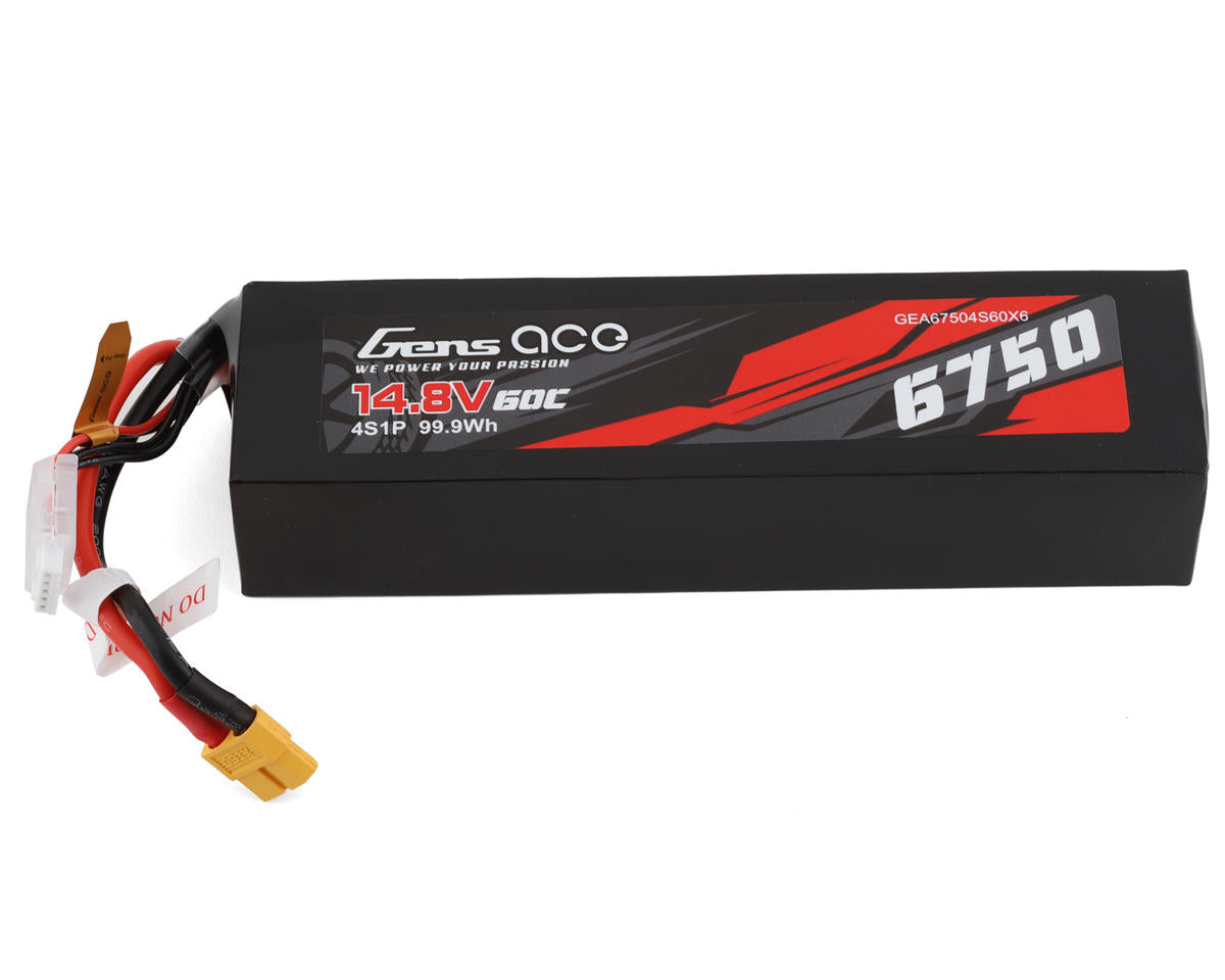 GEA67504S60X6 4S LiPo Battery 60C (14.8V/6750mAh) w/XT-60 Connector