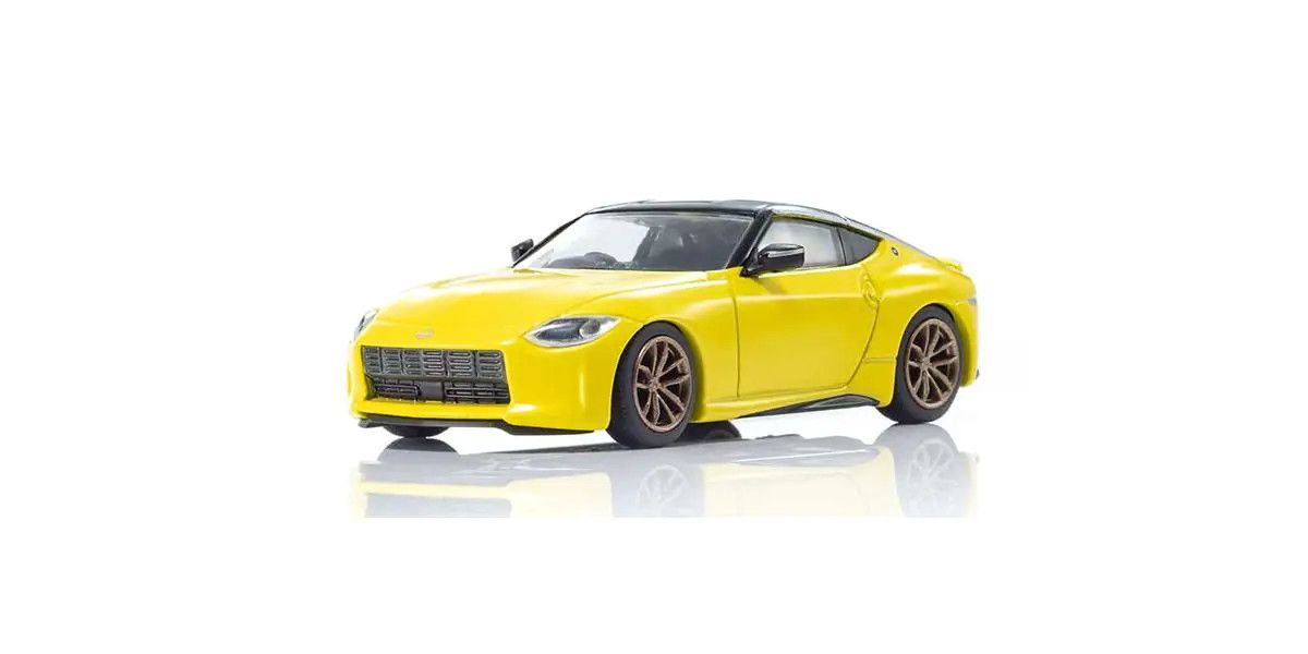 K07117Y Nissan Fairlady Z Yellow Mini Car & Book