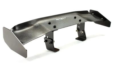 INTC24896BLACK Realistic 1/10 Size Aluminum Rear Wing 165mm Width