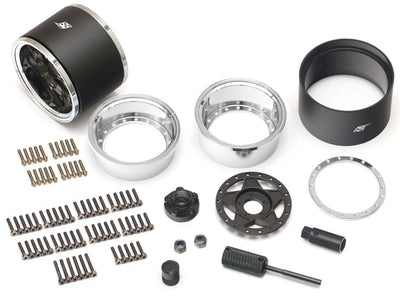 BRPB038CRMBK-EW ProBuild™ 1.9" Extra Wide RTS Adjustable Offset Aluminum Beadlock Wheels (2) Chrome/Matte Black
