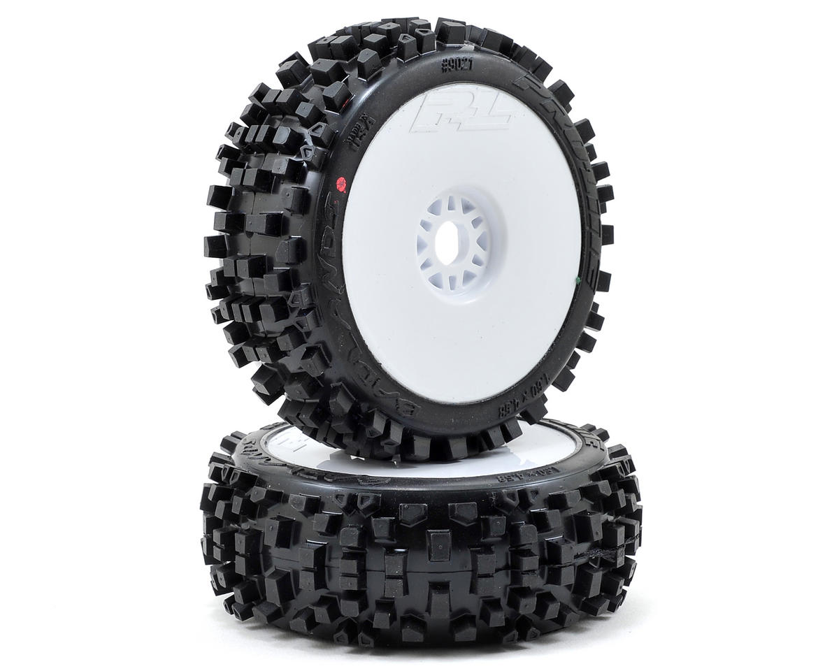 PRO902118 Badlands Pre-Mounted 1/8 Buggy Tires w/Lightweight Wheel (2)
