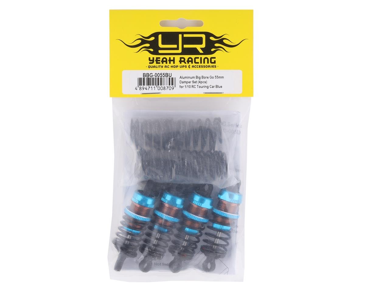 BBG-0055BU Yeah Racing Aluminum Go Big Bore Touring Shocks (Blue) (4) (55mm)