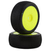 JCO3175-22 JConcepts Stalkers 1/8 Pre-Mounted Buggy Tire (2) (Yellow) (Green)