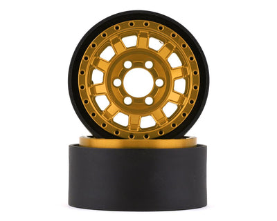 VPS07787 KMC KM236 Tank 1.9" Beadlock Crawler Wheels (Gold) (2)