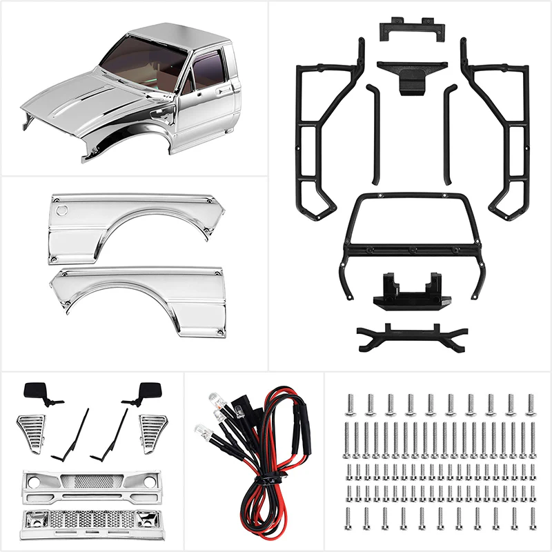 IR60-CH INJORA IR60 Body for 1/18 TRX4M Defender Bronco (Chrome)
