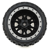 PRO1013113 X-Maxx Badlands MX43 Pro-Loc Pre-Mounted All Terrain Tires (MX43) w/Impulse Pro-Loc Wheels (Black) (2)