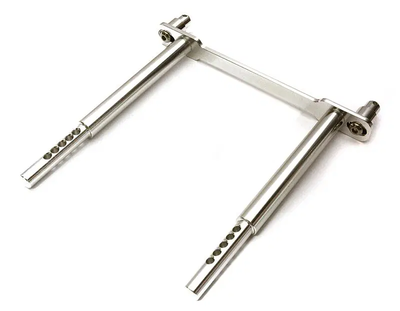 INTC28064SILVER Alloy 6mm Size Body Posts 71mm Apart, 90mm Across Mounting Holes & 107mm Tall