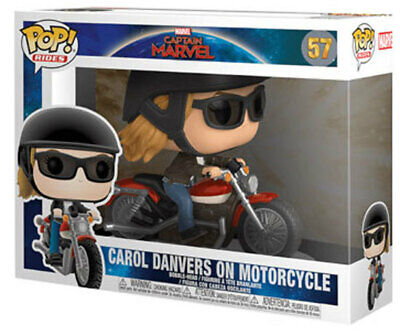 FU36418 Captain Marvel-Carol Danvers on motorcycle
