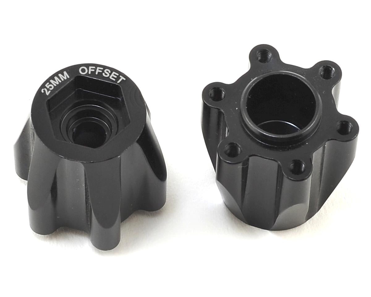 JCO2401 Tribute 12mm Aluminum Hex Adaptor (Black) (2) (25mm Offset)