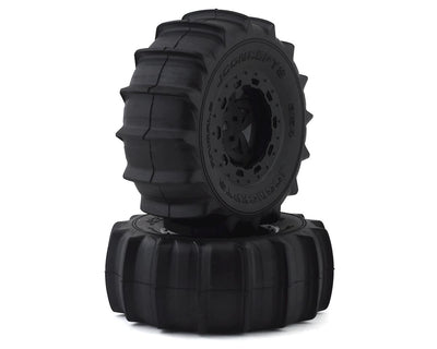 JCO3154-3045 Animal Pre-Mounted SC Tires (Tremor) (2) (Electric Rear) (Yellow) w/12mm Hex