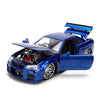 Jada 37704 1:24 Brian’s Nissan Skyline GT-R (R34) – Color Brush Blue – Fast & Furious 25th Anniversary
