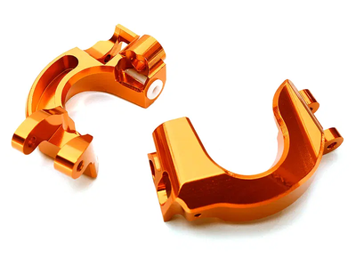 INTC28866ORANGE Billet Machined Caster Blocks 1/10 4X4