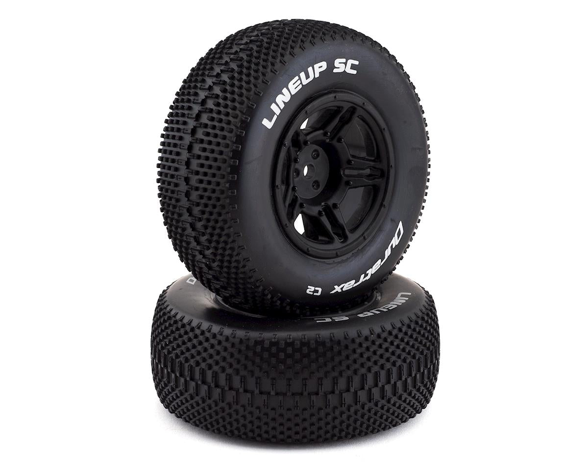 DTXC3679 12mm Hex Lineup Pre-Mounted SC Short Course Tire (Black) (2) (C2)