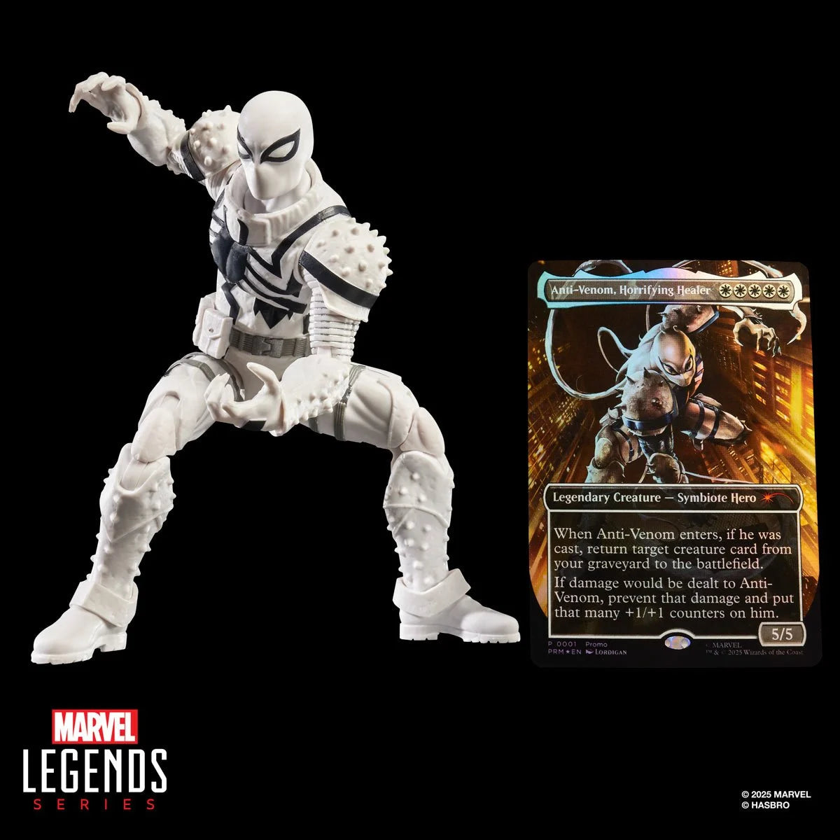 HSG0640 Spider-Man Marvel Legends Series Magic: The Gathering Agent Anti-Venom 6-Inch Action Figure and Card