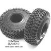 BRTR1-22BKD 1.0" MAXGRAPPLER Scale RC Tire GEKKO Black 55.5x19mm Open Cell Foams (2)