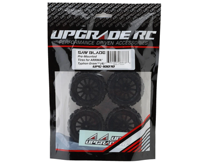 UPG-10010 UpGrade RC Saw Blade Pre-Mounted Tires for ARRMA® Typhon Grom™ (4)