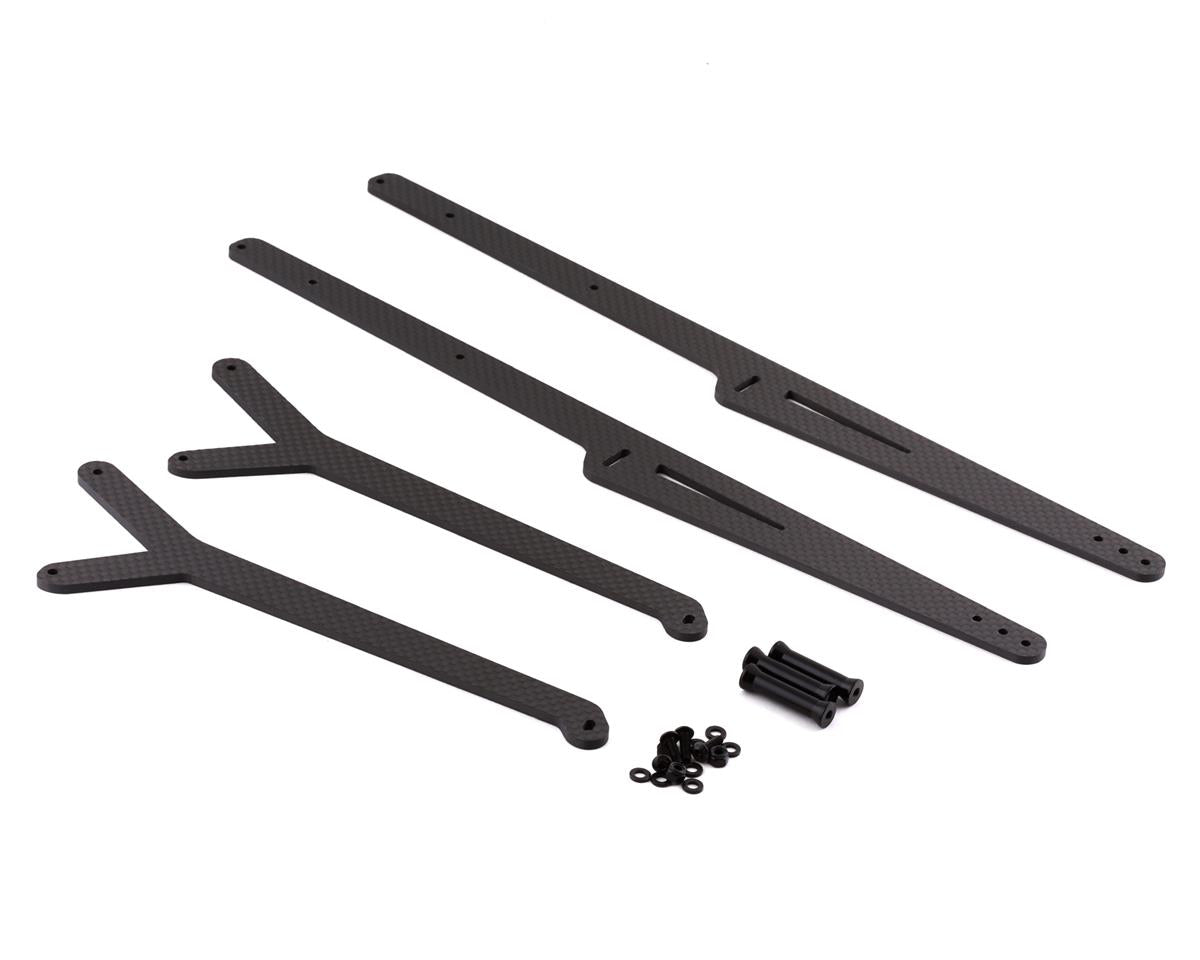 EXO2033 TLR 22S Losi Drag Carbon Fiber Adjustable Ladder Wheelie Bar Set (Extra Long)