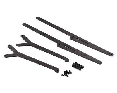 EXO2033 TLR 22S Losi Drag Carbon Fiber Adjustable Ladder Wheelie Bar Set (Extra Long)
