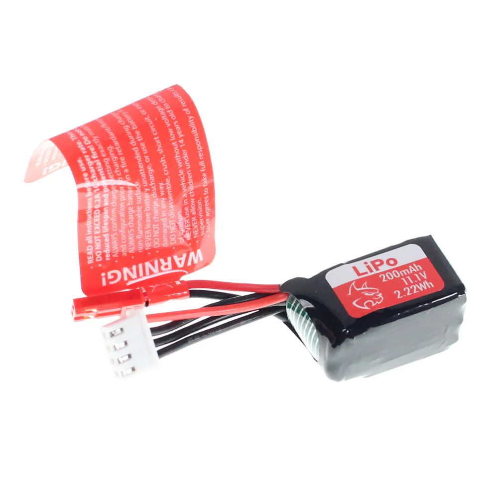 RER42141 11.1V 3 cell Lipo Battery (200mah)(JST)(1pc)