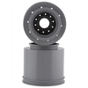 JCO3414S Aggressor 2.6x3.8" Monster Truck Wheel (Silver) (2) w/17mm
