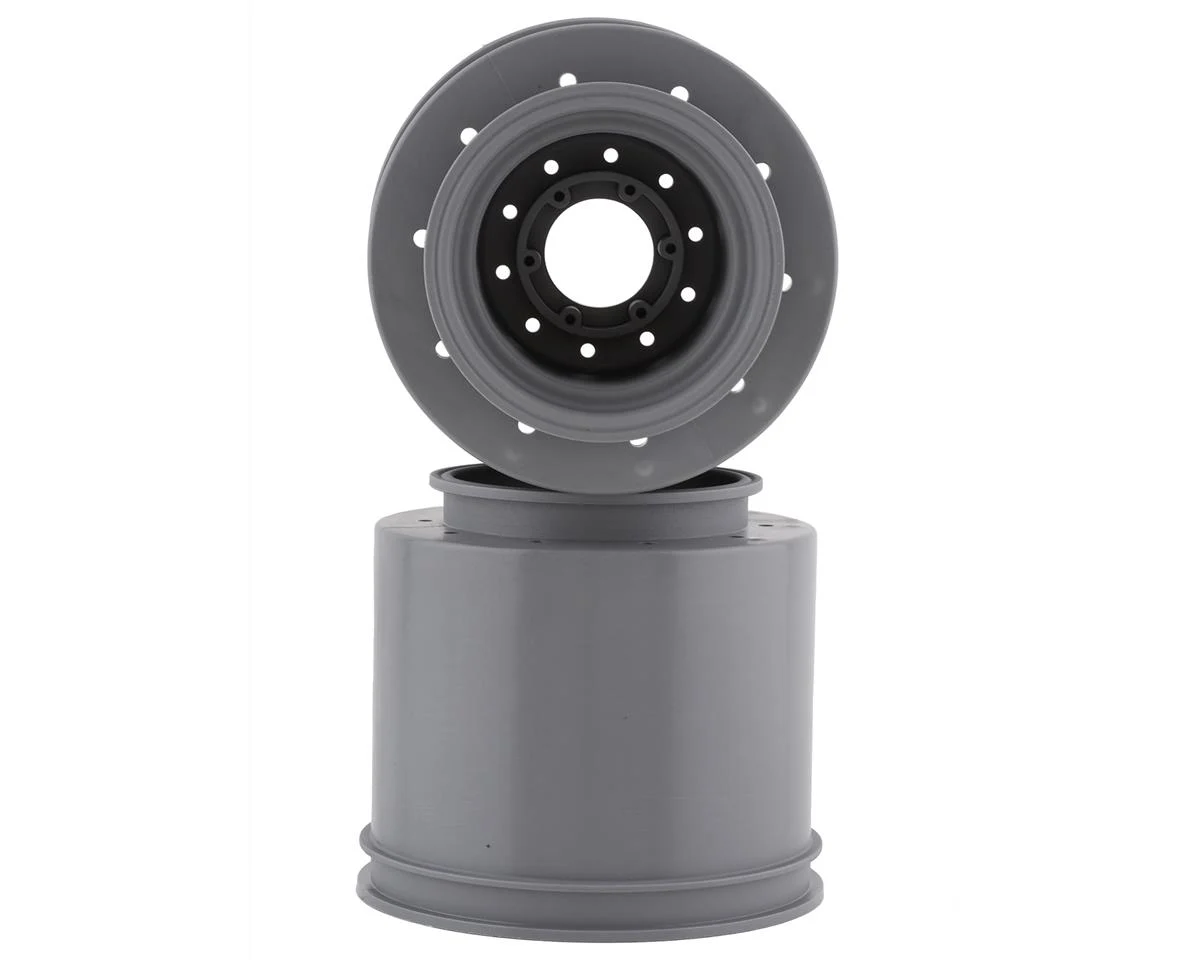 JCO3414S Aggressor 2.6x3.8" Monster Truck Wheel (Silver) (2) w/17mm