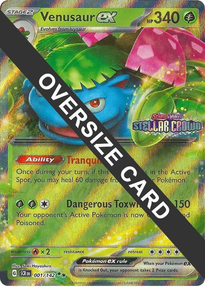 Venusaur ex HP340 Large Promotion Card