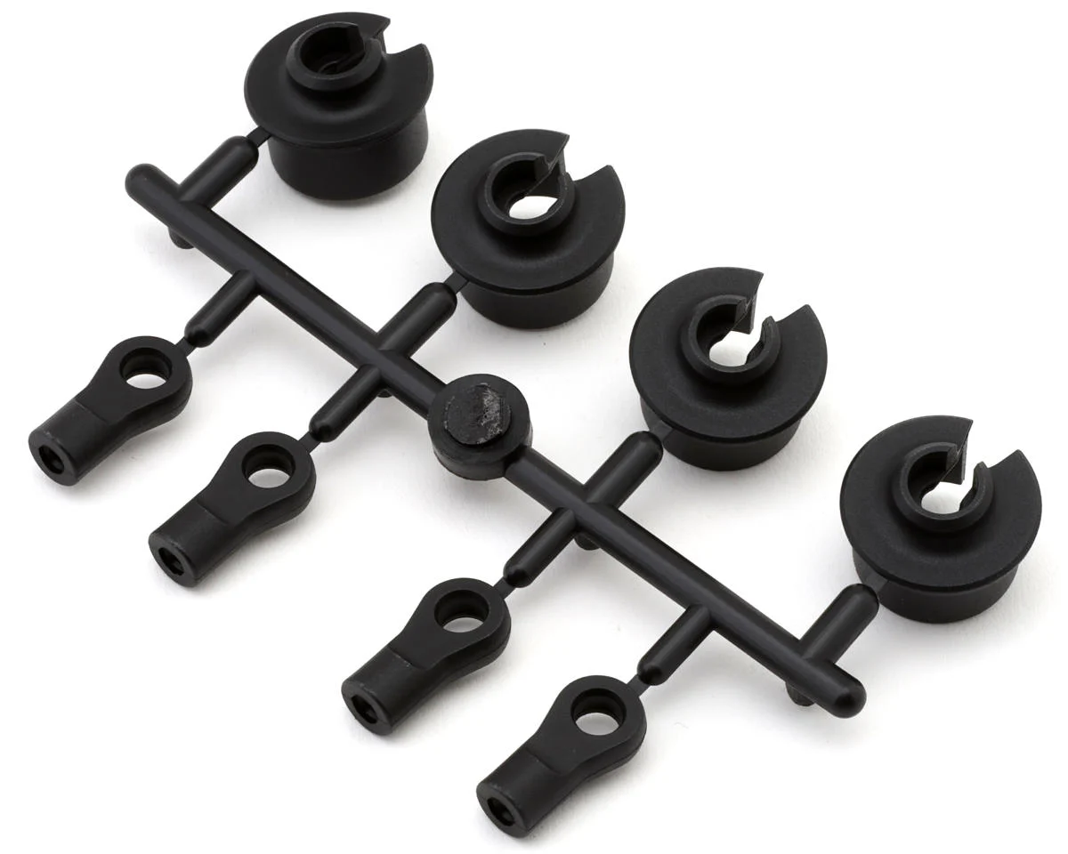 MUGE0545B Mugen Seiki MBX8 Damper Rod Ends & Spring Retainers Set